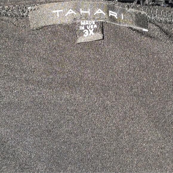 Tahari Surplice Faux Wrap Black Midi Dress Plus Size 3X New! - Picture 7 of 7